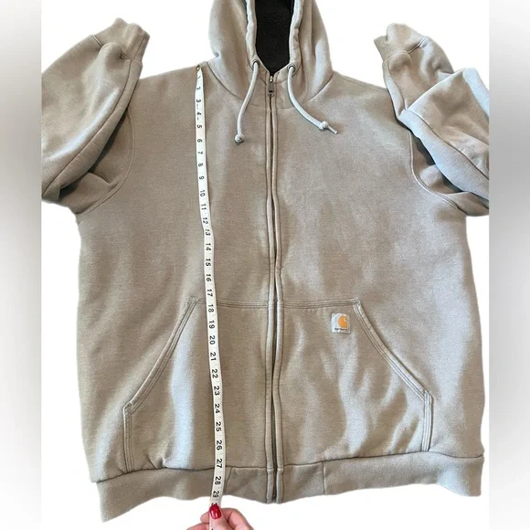 Carhartt Sherpa Lined Zip Front Hooded Sweatshirt 100072 *DISCONTINUED STYLE* - Picture 7 of 12